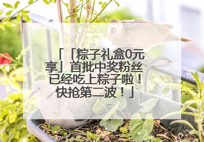「粽子礼盒0元享」首批中奖粉丝已经吃上粽子啦！快抢第二波！