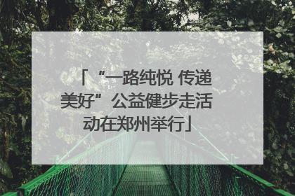 “一路纯悦 传递美好”公益健步走活动在郑州举行