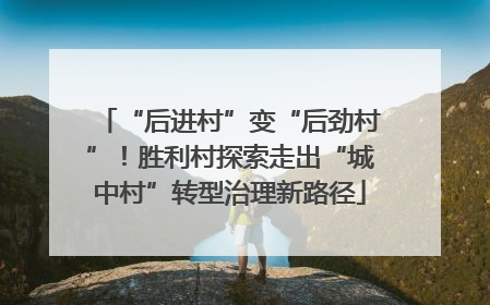 “后进村”变“后劲村”！胜利村探索走出“城中村”转型治理新路径