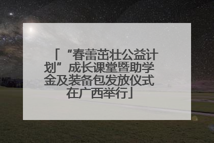 “春蕾茁壮公益计划”成长课堂暨助学金及装备包发放仪式在广西举行