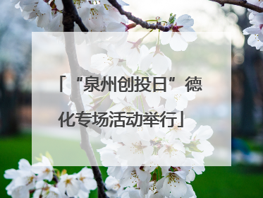 “泉州创投日”德化专场活动举行