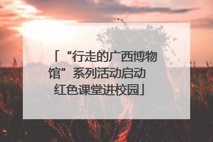 “行走的广西博物馆”系列活动启动 红色课堂进校园