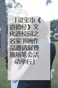 灵宝市《道德经》文化进校园之名家书画作品邀请展暨现场笔会活动举行