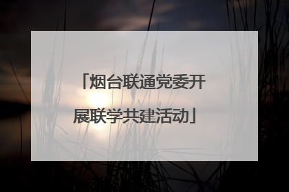 烟台联通党委开展联学共建活动