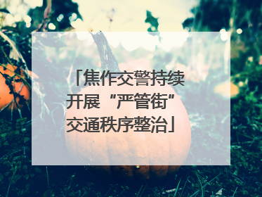 焦作交警持续开展“严管街”交通秩序整治