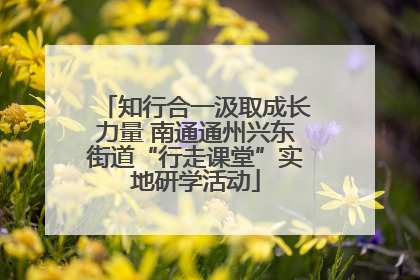 知行合一汲取成长力量 南通通州兴东街道“行走课堂”实地研学活动