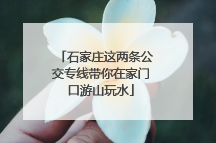 石家庄这两条公交专线带你在家门口游山玩水
