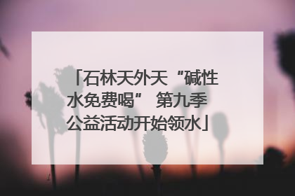 石林天外天“碱性水免费喝” 第九季公益活动开始领水