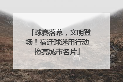 球赛落幕，文明登场！宿迁球迷用行动擦亮城市名片
