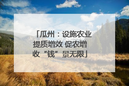 瓜州：设施农业提质增效 促农增收“钱”景无限