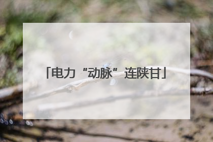电力“动脉”连陕甘
