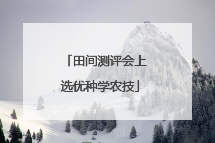 田间测评会上选优种学农技