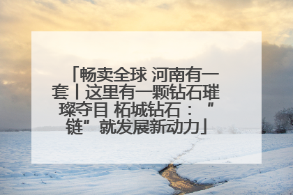 畅卖全球 河南有一套丨这里有一颗钻石璀璨夺目 柘城钻石：“链”就发展新动力