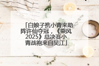白娘子携小青来助阵许仙夺冠，《乘风2025》总决赛小青战袍来自吴江