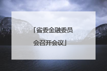 省委金融委员会召开会议