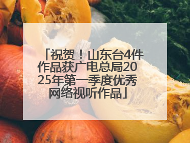 祝贺！山东台4件作品获广电总局2025年第一季度优秀网络视听作品