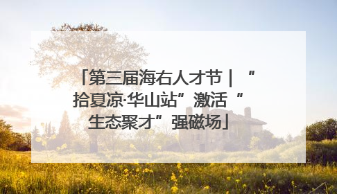 第三届海右人才节｜“拾夏凉·华山站”激活“生态聚才”强磁场