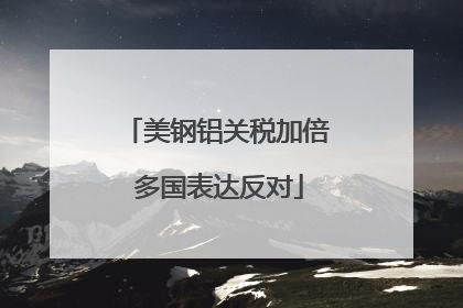 美钢铝关税加倍 多国表达反对
