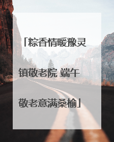 粽香情暖豫灵镇敬老院 端午敬老意满桑榆