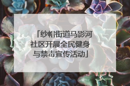 纱帽街道马影河社区开展全民健身与禁毒宣传活动