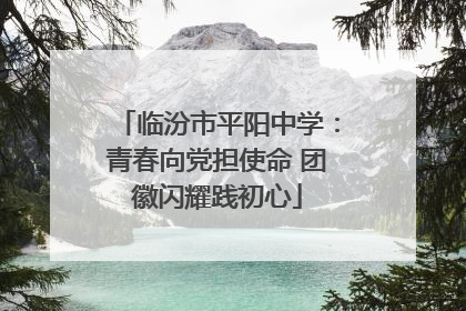临汾市平阳中学：青春向党担使命 团徽闪耀践初心