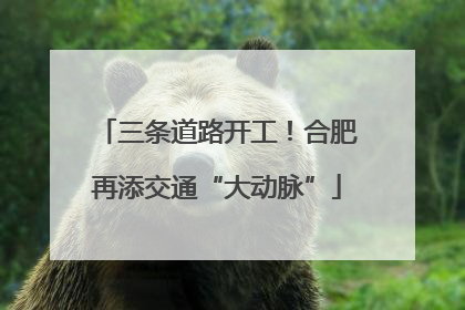 三条道路开工！合肥再添交通“大动脉”