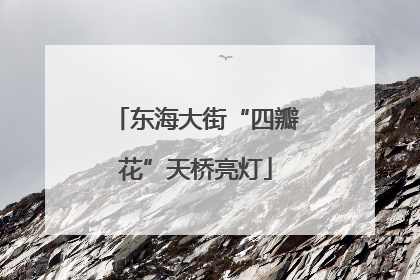 东海大街“四瓣花”天桥亮灯