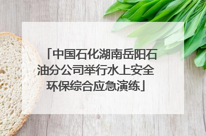 中国石化湖南岳阳石油分公司举行水上安全环保综合应急演练