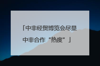 中非经贸博览会尽显中非合作“热度”