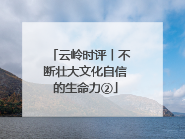 云岭时评丨不断壮大文化自信的生命力②