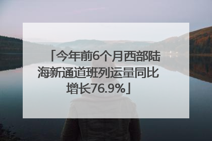 今年前6个月西部陆海新通道班列运量同比增长76.9%