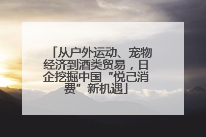 从户外运动、宠物经济到酒类贸易，日企挖掘中国“悦己消费”新机遇