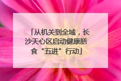 从机关到全域，长沙天心区启动健康膳食“五进”行动