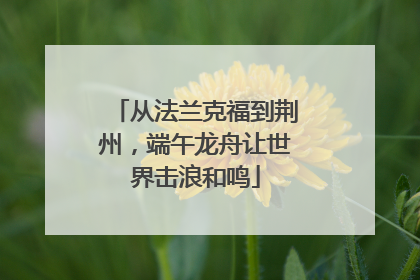 从法兰克福到荆州，端午龙舟让世界击浪和鸣