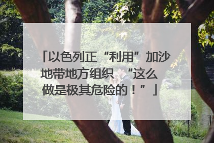 以色列正“利用”加沙地带地方组织  “这么做是极其危险的！”