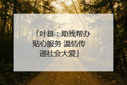 叶县：助残帮办贴心服务 温情传递社会大爱