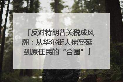 反对特朗普关税成风潮：从华尔街大佬蔓延到原住民的“合围”