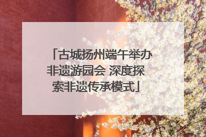 古城扬州端午举办非遗游园会 深度探索非遗传承模式