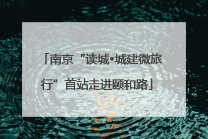 南京“读城•城建微旅行”首站走进颐和路