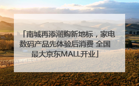 南城再添潮购新地标，家电数码产品先体验后消费 全国最大京东MALL开业