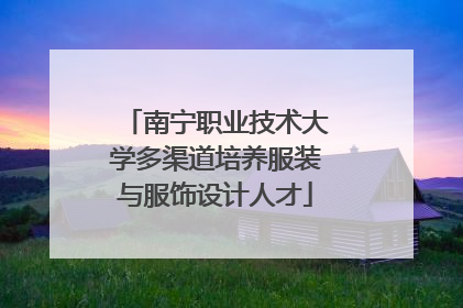 南宁职业技术大学多渠道培养服装与服饰设计人才