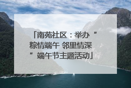 南苑社区：举办“粽情端午 邻里情深”端午节主题活动