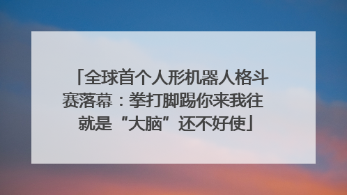 全球首个人形机器人格斗赛落幕：拳打脚踢你来我往 就是“大脑”还不好使