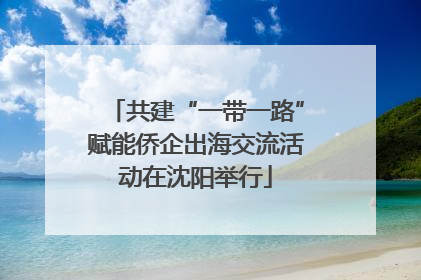 共建“一带一路”赋能侨企出海交流活动在沈阳举行