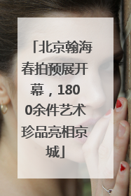 北京翰海春拍预展开幕，1800余件艺术珍品亮相京城