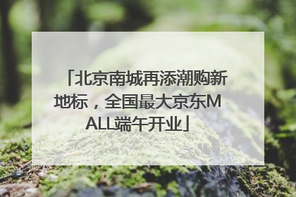 北京南城再添潮购新地标，全国最大京东MALL端午开业