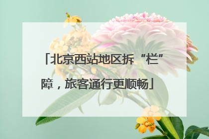 北京西站地区拆“栏”障，旅客通行更顺畅