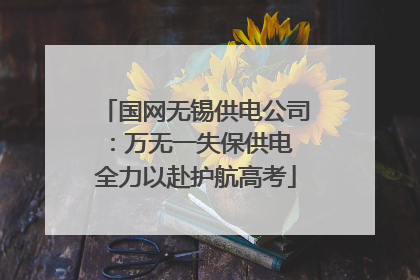 国网无锡供电公司：万无一失保供电 全力以赴护航高考