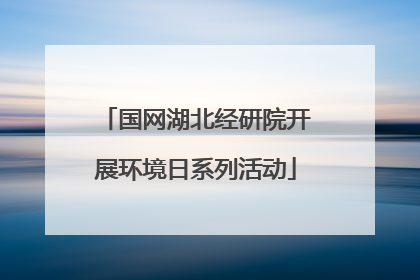 国网湖北经研院开展环境日系列活动