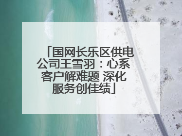 国网长乐区供电公司王雪羽：心系客户解难题 深化服务创佳绩